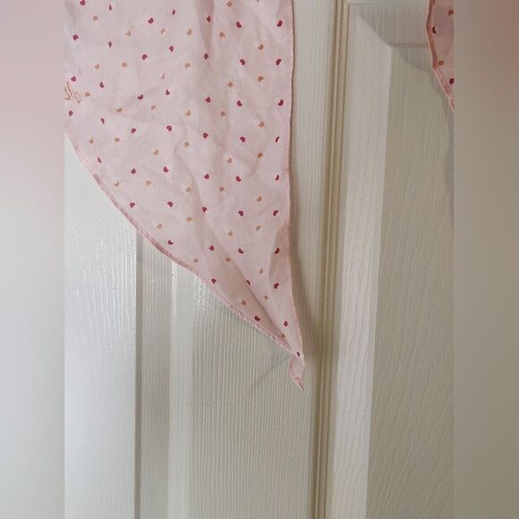NWT American Eagle Outfitters Pink Polka Dots 100% SILK 65"×8" Women Scarf Wrap - Picture 5 of 8